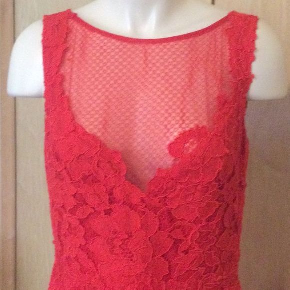 Monique Lhuillier Sleeveless Floral Lace Sheath - Picture 2 of 11